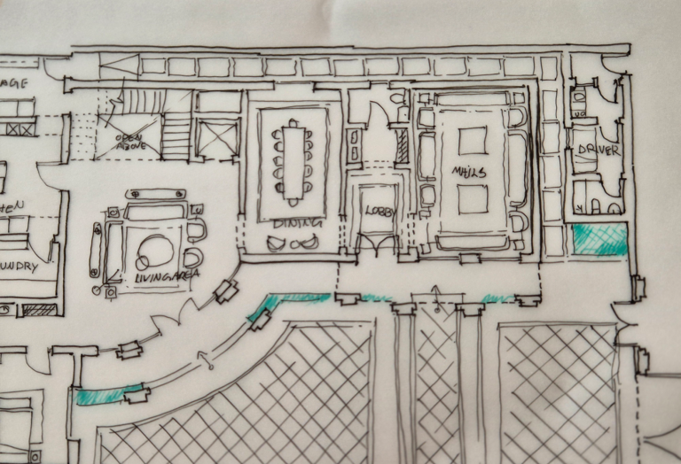 فيلا خاصة - رسومات للتوزيع الداخلي - شركة فكرة التصميم