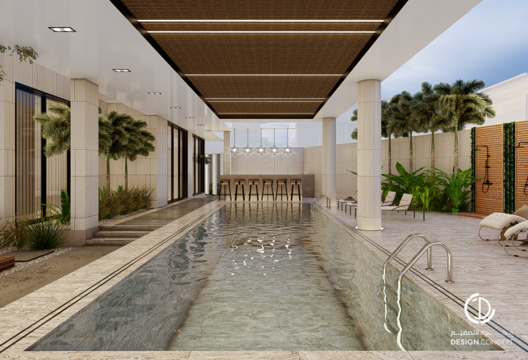 المسبح - فيلا خاصة - شركة فكرة التصميم
