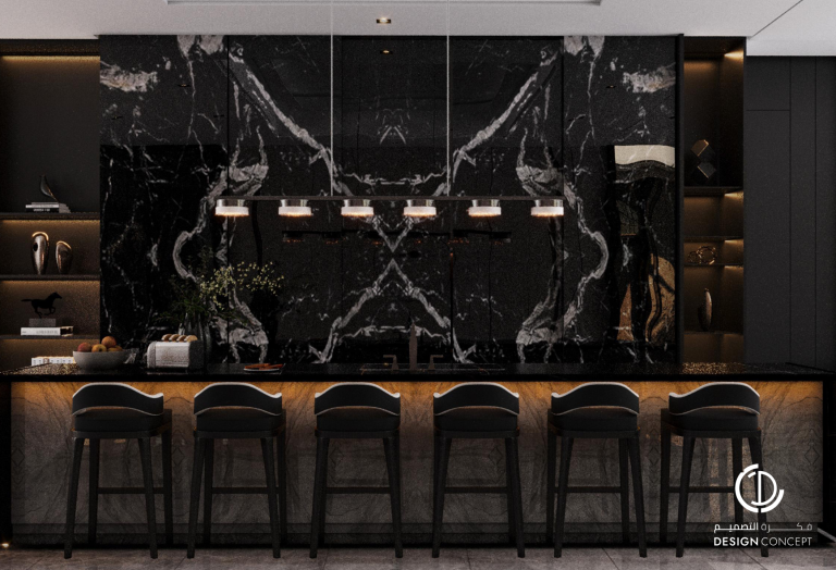 منطقة العائلة - التصميم الداخلي - فيلا خاصة - شركة فكرة التصميم