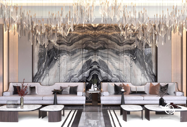 المجلس - التصميم الداخلي - فيلا خاصة - شركة فكرة التصميم