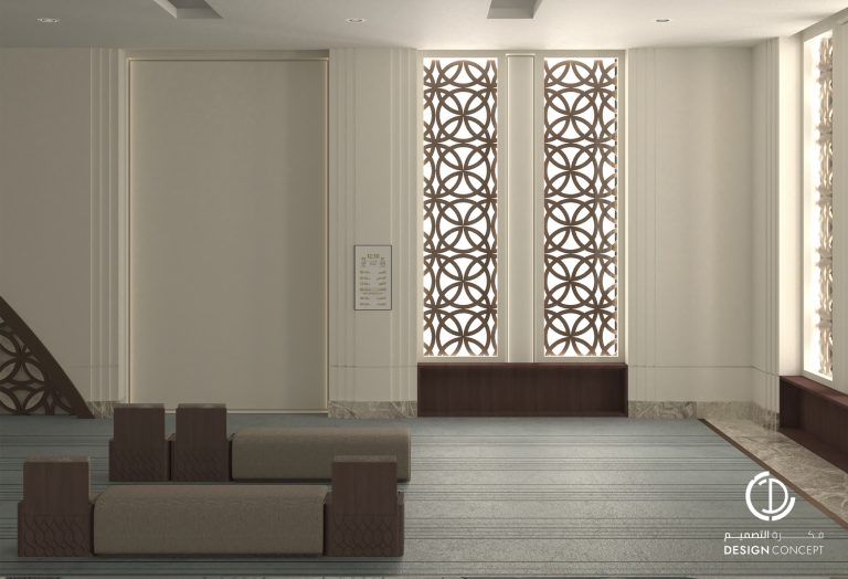 تصميم مسجد - فكرة التصميم - الدمام