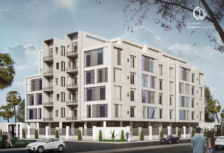 الواجهة الخارجية | التصميم | مساكن أروقة | مكتب فكرة التصميم