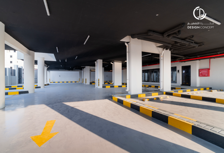 المواقف | التنفيذ | مساكن أروقة | مكتب فكرة التصميم