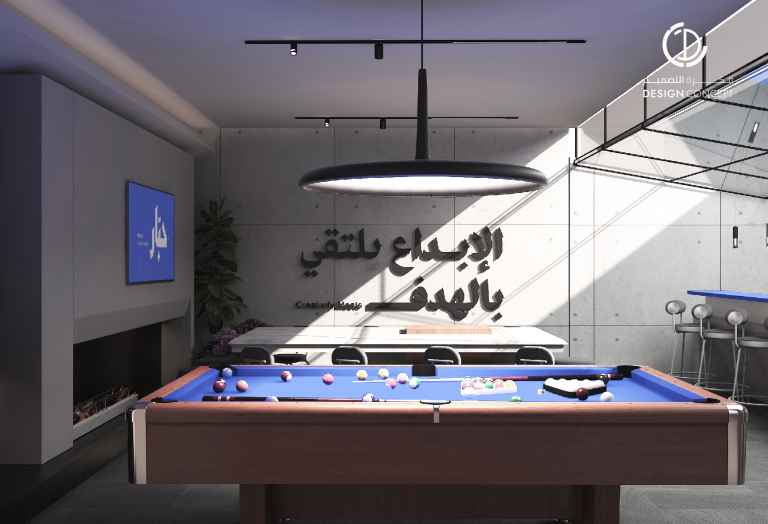 تصميم داخلي إداري | شركة حبار | مكتب فكرة التصميم للاستشارات الهندسية