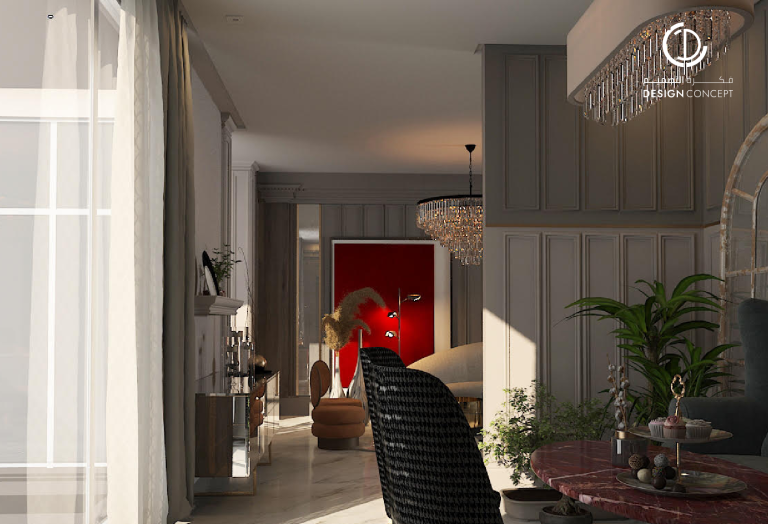 تصميم داخلي | طابع معاصر | مكتب فكرة التصميم للاستشارات الهندسية
