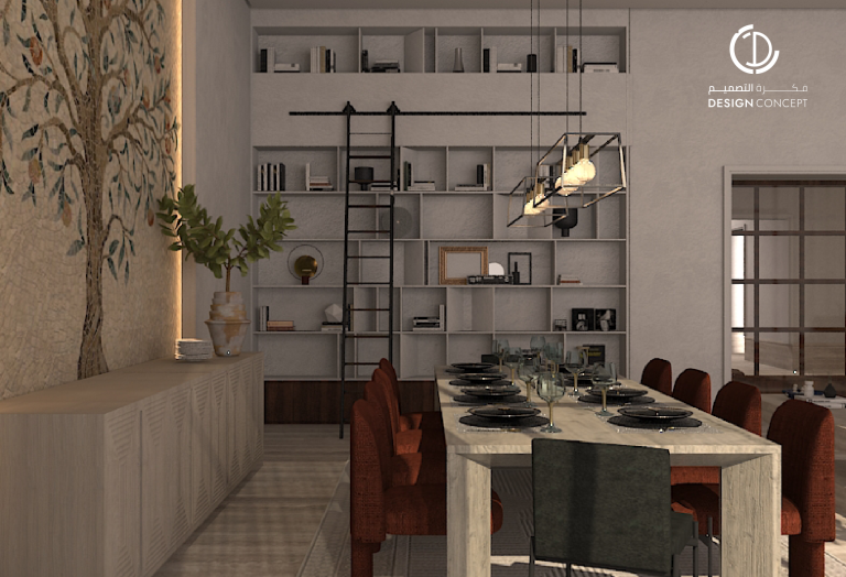 تصميم داخلي سكني | مكتب فكرة التصميم للاستشارات الهندسية