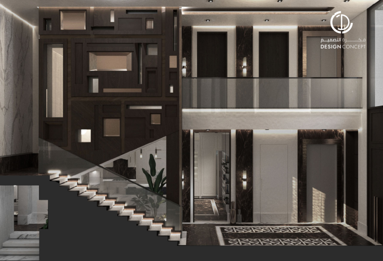 باقة التصميم الذهبية | تصميم معماري داخلي | مكتب فكرة التصميم للاستشارات الهندسية