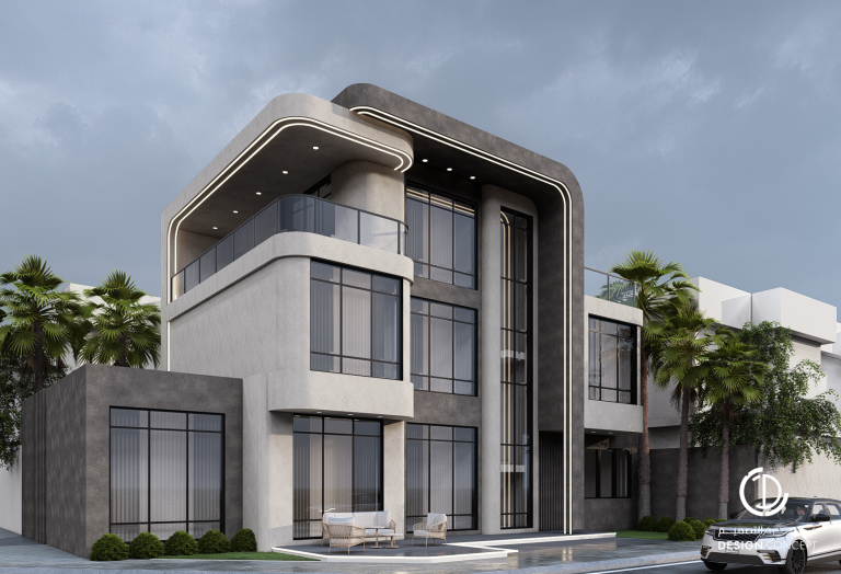 تصميم الواجهة الخارجية - لقطة صباحية - شركة فكرة التصميم