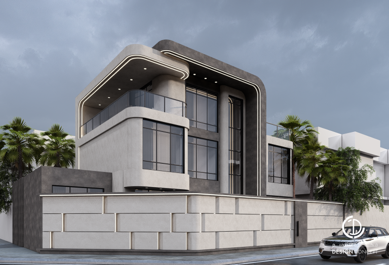 تصميم الواجهة الخارجية - لقطة صباحية - شركة فكرة التصميم