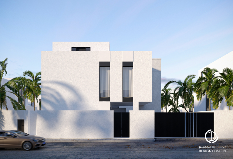 الواجهة الخارجية - مشروع فيلا 33- شركة فكرة التصميم