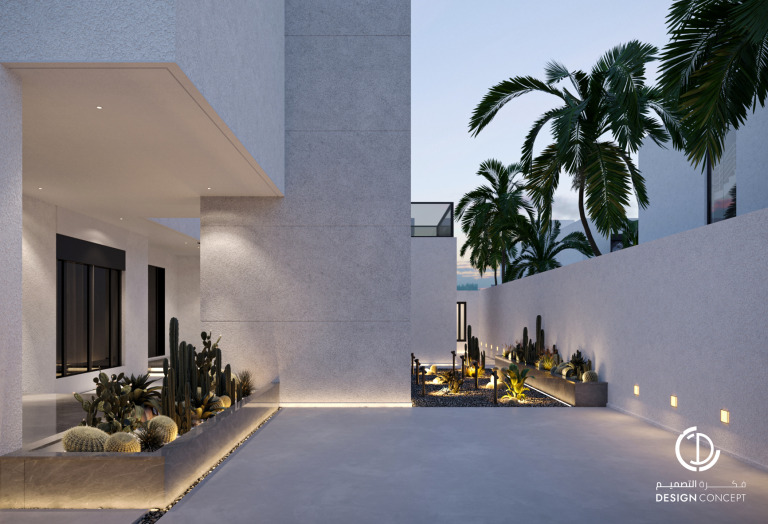 المساحة الخارجية - مشروع فيلا 33- شركة فكرة التصميم