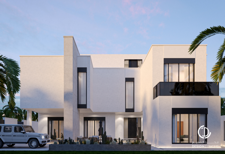 الواجهة الخارجية - مشروع فيلا 33- شركة فكرة التصميم