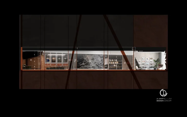 ارتفاع مسقط الدور - مشروع ركاز - تصميم داخلي